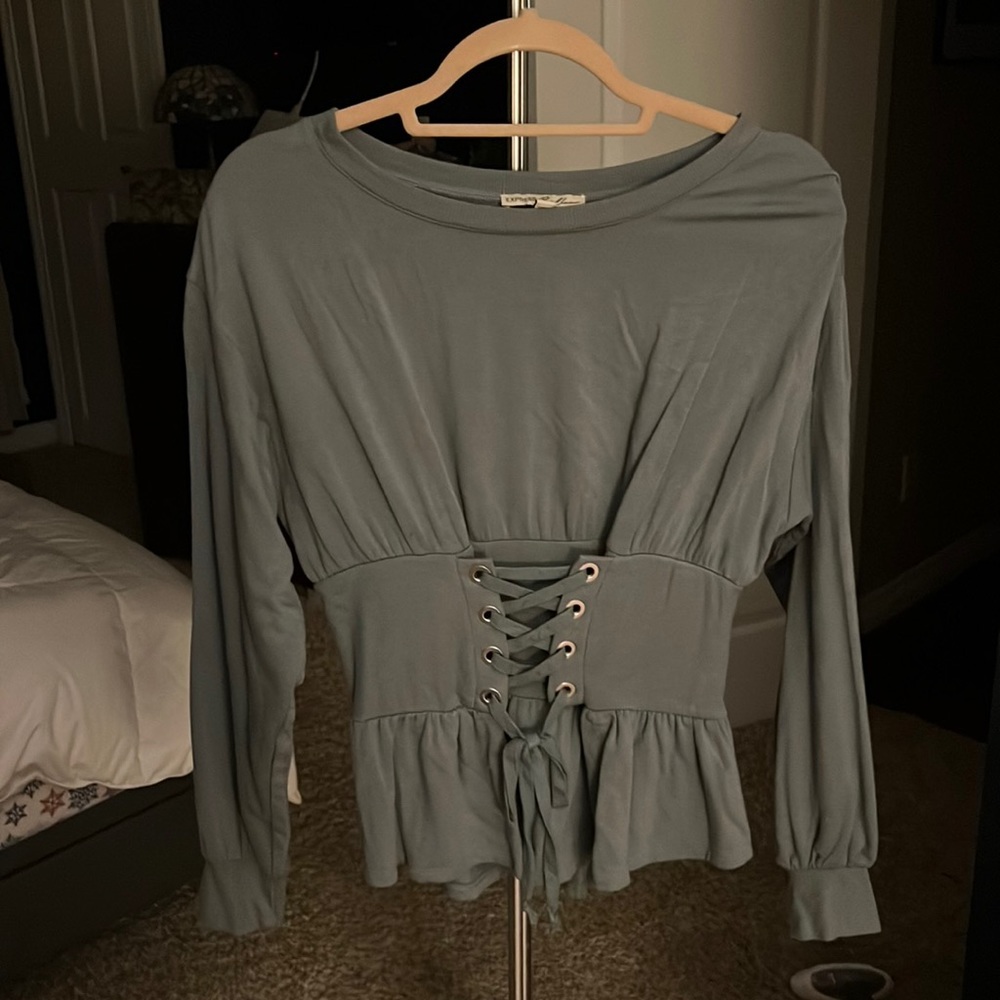 Teal blue express sweater